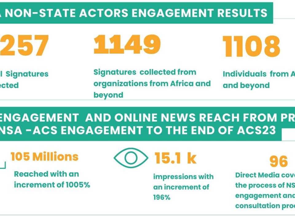 Media engagement and Online news reach from PRE ACS23 nsa ACS ENGAGEMENT to THE END OF ACS23