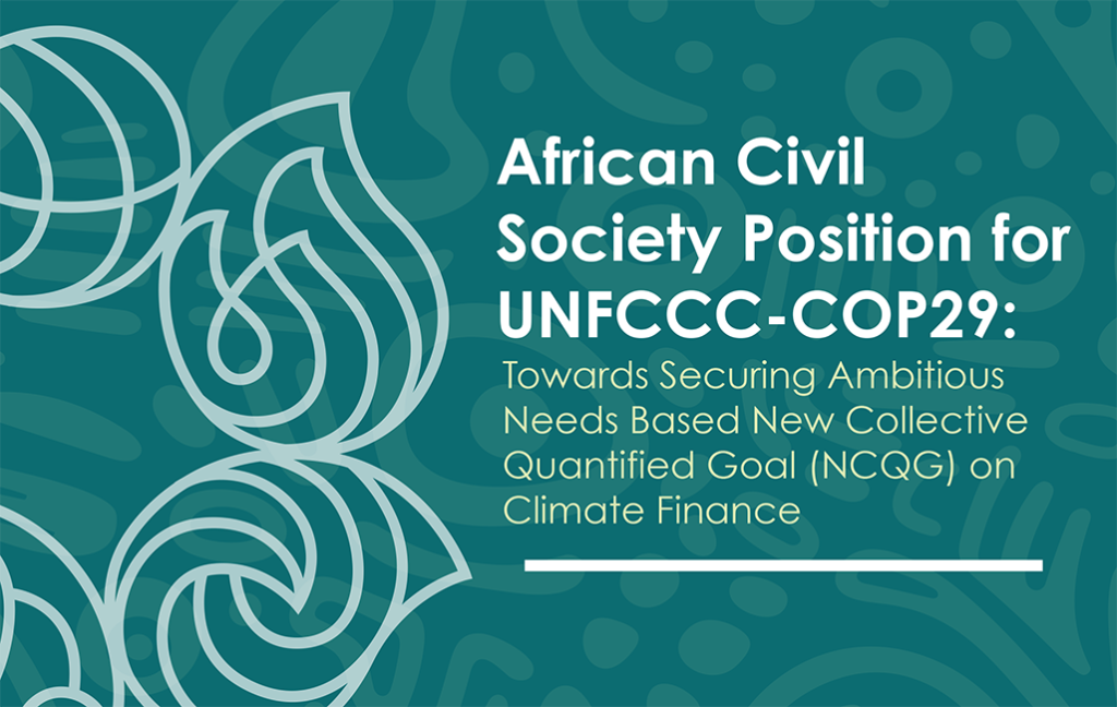 African Civil Society Position for UNFCCC-COP29