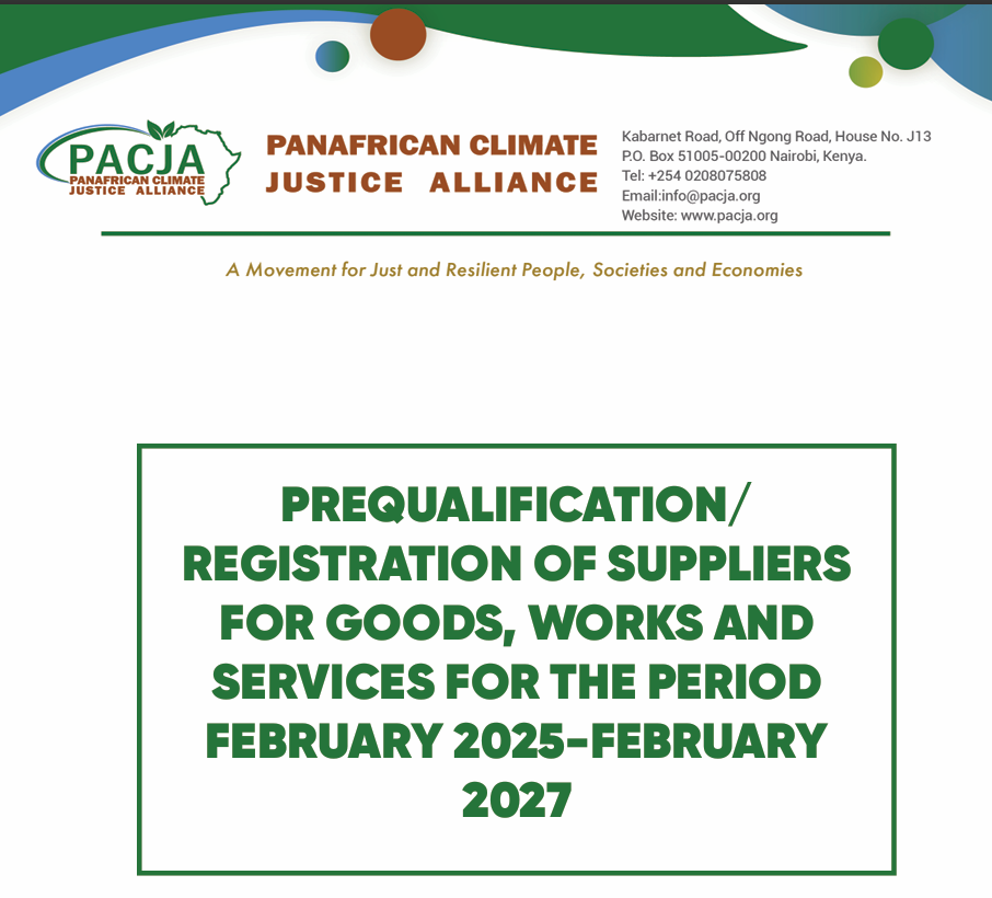 PACJA Suppliers_Pre-Qualification_for 2025-2027 and the Questionnaire